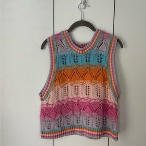 ZARA Knit Cropped Sweater Vest